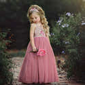 Robe De Demoiselle D'Honneur Enfant - Taille 5 à 16 Ans - Mousseline Et Polyester - Style Fleuri Pour Mariage Ou Cérémonie - 10