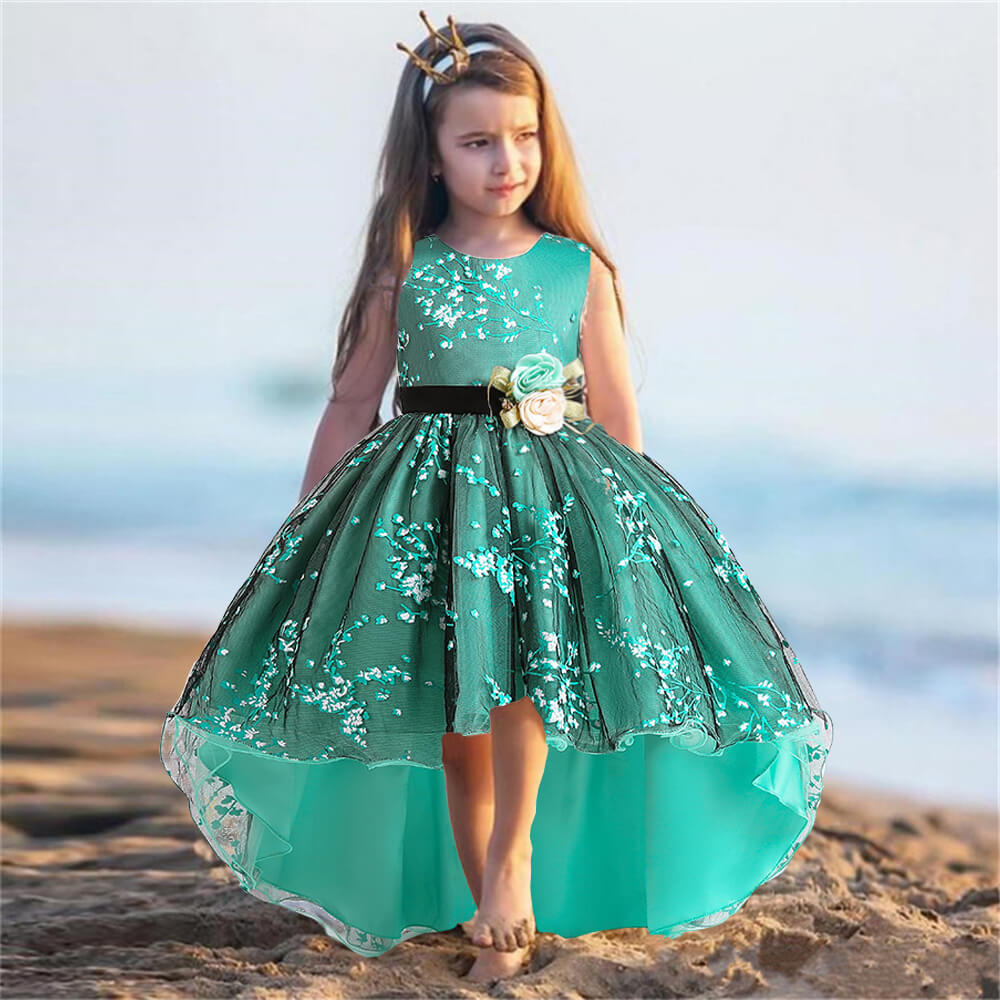 Robe Cérémonie Fille Vert d’Eau