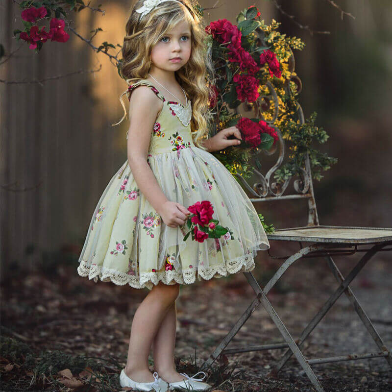 Robe Fille Les Tout Petits - Taille 6 - Sans Manches Multicolore Pour Fête