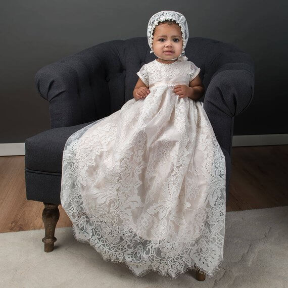 Robe Blanche Baptême Bébé | Lola et Noé Robe Blanche Baptême Bébé | Lola et Noé