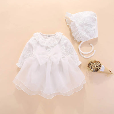 Robe ceremonie blanche bebe fille