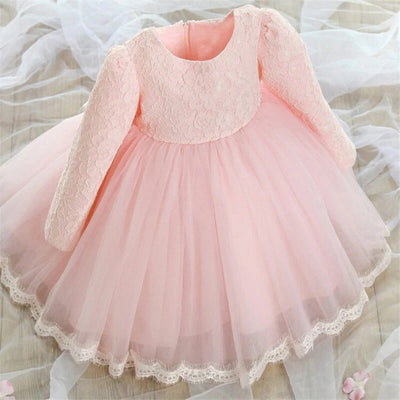 Robe rose poudré bapteme 