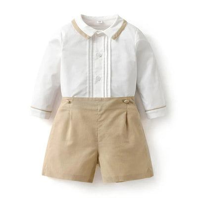 Tenue bapteme garcon beige