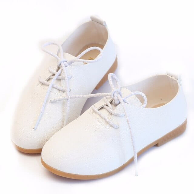Chaussures Habillées Pour Garçon Josmo En Cuir Blanc - Taille US Youth 2, Occasion, Parfaites Pour Baptême
