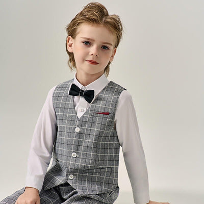 Costume garcon mariage gris