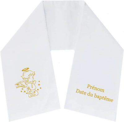 Echarpe bapteme blanche 