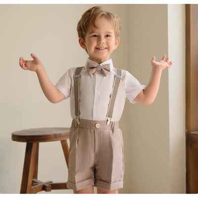 Ensemble garcon ceremonie beige