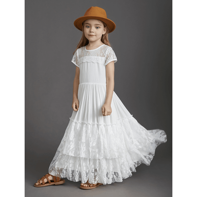 Robe blanche petite fille d’honneur