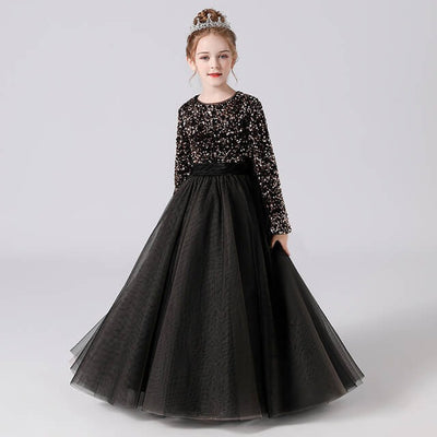 Robe noire de soiree fille